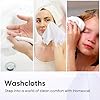 NUVIA Rapid Glow Microfiber Washcloths 12 Pack, Highly Absorbent and Soft Face Towel 12x12 Inch